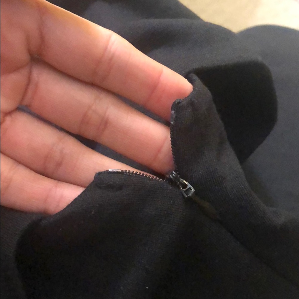 Zara black off the shoulder midi dress - Picture 2 of 4